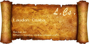 Laudon Csaba névjegykártya